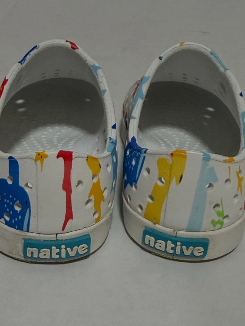 Native Jefferson Water Shoe Sneakers Marine Life Shark Print - Toddler Size 7